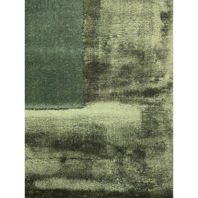 Ascot Modern Plain Hand-Woven Wool Centred Loop Pile Metallic Shimmer Wide Viscose Border Deep Forest Green/Emerald Green Rug-Asiatic Carpets-Rug Love - The Most Loved Rug Store
