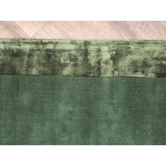 Ascot Modern Plain Hand-Woven Wool Centred Loop Pile Metallic Shimmer Wide Viscose Border Deep Forest Green/Emerald Green Rug-Asiatic Carpets-Rug Love - The Most Loved Rug Store