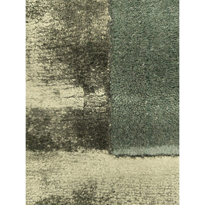 Ascot Modern Plain Hand-Woven Wool Centred Loop Pile Metallic Shimmer Wide Viscose Border Deep Forest Green/Emerald Green Rug-Asiatic Carpets-Rug Love - The Most Loved Rug Store