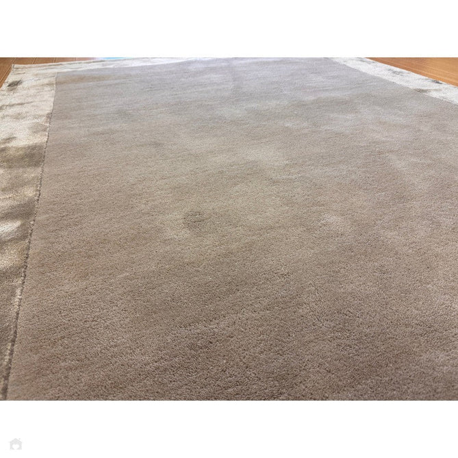 Ascot Modern Plain Hand-Woven Wool Centred Loop Pile Metallic Shimmer Wide Viscose Border Pale Silver Grey/Platinum Grey Rug-Asiatic Carpets-Rug Love - The Most Loved Rug Store