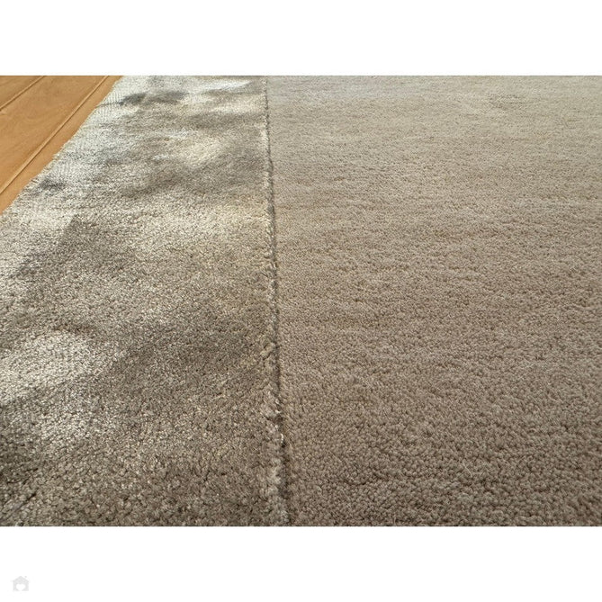 Ascot Modern Plain Hand-Woven Wool Centred Loop Pile Metallic Shimmer Wide Viscose Border Pale Silver Grey/Platinum Grey Rug-Asiatic Carpets-Rug Love - The Most Loved Rug Store