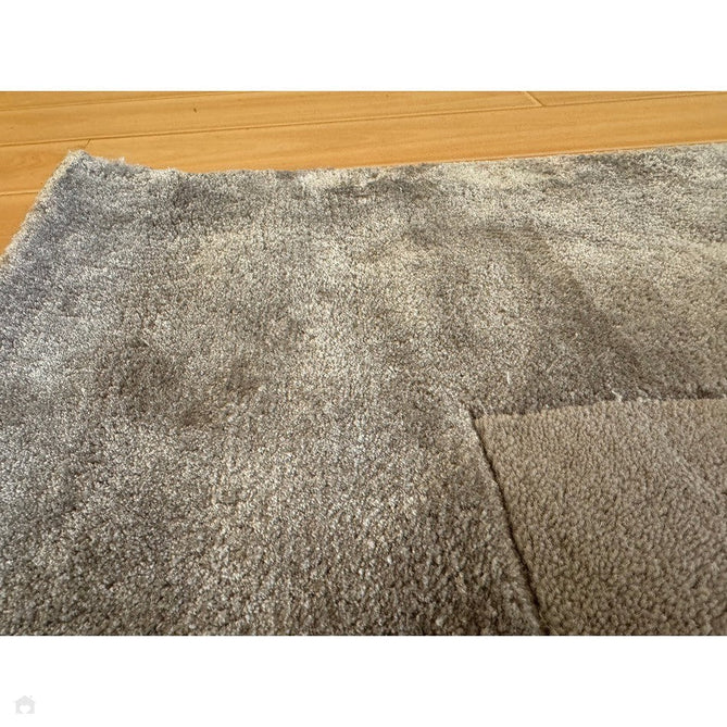 Ascot Modern Plain Hand-Woven Wool Centred Loop Pile Metallic Shimmer Wide Viscose Border Pale Silver Grey/Platinum Grey Rug-Asiatic Carpets-Rug Love - The Most Loved Rug Store