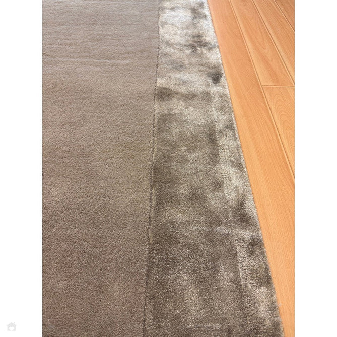 Ascot Modern Plain Hand-Woven Wool Centred Loop Pile Metallic Shimmer Wide Viscose Border Pale Silver Grey/Platinum Grey Rug-Asiatic Carpets-Rug Love - The Most Loved Rug Store