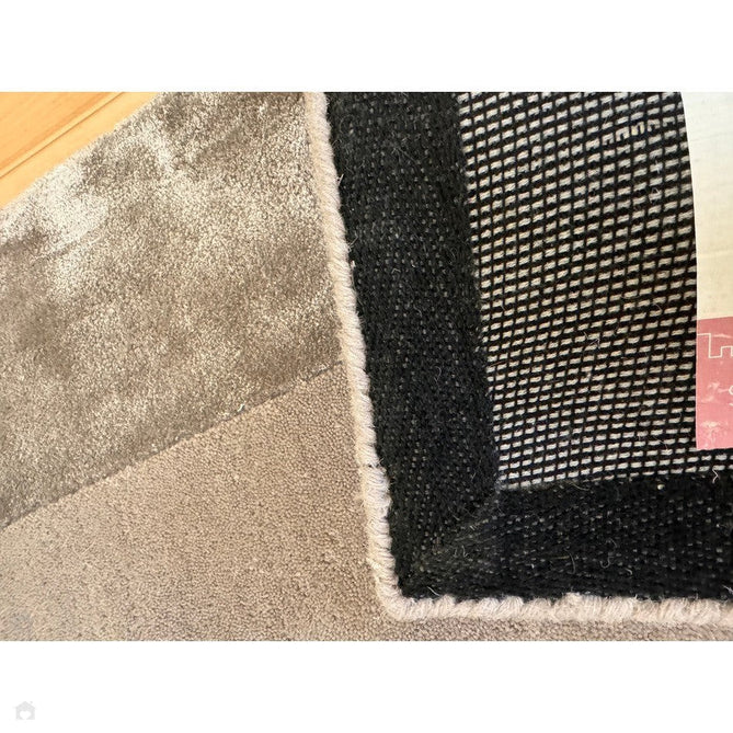 Ascot Modern Plain Hand-Woven Wool Centred Loop Pile Metallic Shimmer Wide Viscose Border Pale Silver Grey/Platinum Grey Rug-Asiatic Carpets-Rug Love - The Most Loved Rug Store