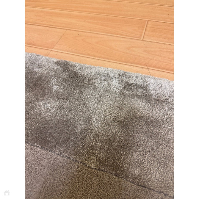 Ascot Modern Plain Hand-Woven Wool Centred Loop Pile Metallic Shimmer Wide Viscose Border Pale Silver Grey/Platinum Grey Rug-Asiatic Carpets-Rug Love - The Most Loved Rug Store