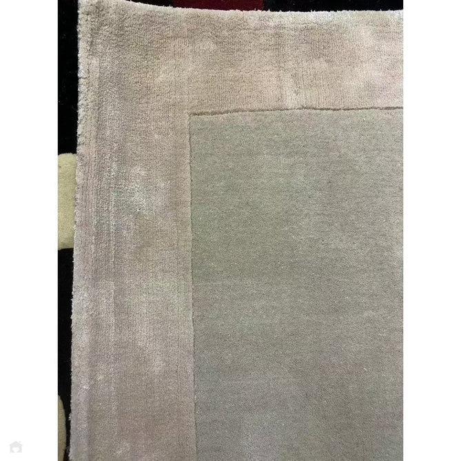 Ascot Modern Plain Hand-Woven Wool Centred Loop Pile Metallic Shimmer Wide Viscose Border Putty Beige/Champagne Rug-Asiatic Carpets-Rug Love - The Most Loved Rug Store