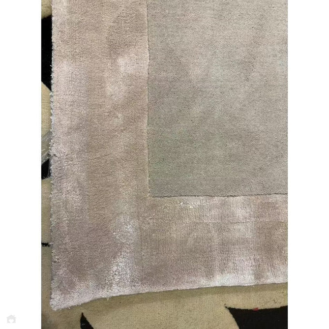 Ascot Modern Plain Hand-Woven Wool Centred Loop Pile Metallic Shimmer Wide Viscose Border Putty Beige/Champagne Rug-Asiatic Carpets-Rug Love - The Most Loved Rug Store