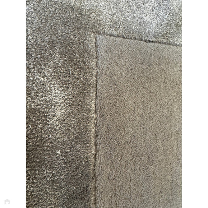 Ascot Modern Plain Hand-Woven Wool Centred Loop Pile Metallic Shimmer Wide Viscose Border Silver Rug-Asiatic Carpets-Rug Love - The Most Loved Rug Store