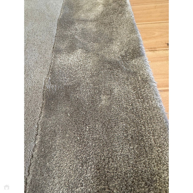 Ascot Modern Plain Hand-Woven Wool Centred Loop Pile Metallic Shimmer Wide Viscose Border Silver Rug-Asiatic Carpets-Rug Love - The Most Loved Rug Store