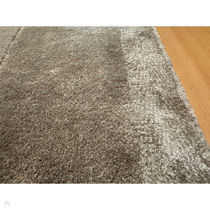 Ascot Modern Plain Hand-Woven Wool Centred Loop Pile Metallic Shimmer Wide Viscose Border Silver Rug-Asiatic Carpets-Rug Love - The Most Loved Rug Store