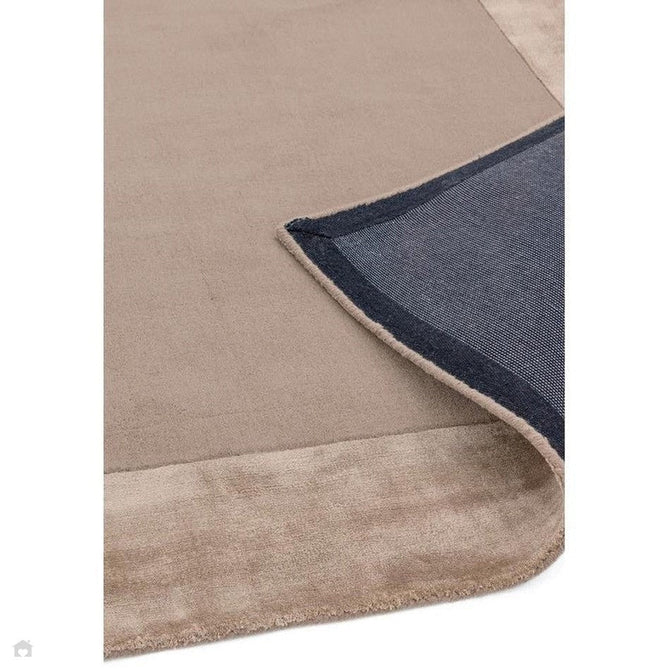 Ascot Modern Plain Hand-Woven Wool Centred Loop Pile Metallic Shimmer Wide Viscose Border Warm Sand Beige/Golden Taupe Rug-Asiatic Carpets-Rug Love - The Most Loved Rug Store