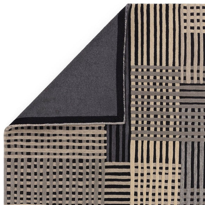 Aspect Modern Geometric Basketweave Hand-Woven High-Density Heavyweight Space-Dyed Textured Hi-Low Wool Grey/Charcoal/Beige Rug-Asiatic Carpets-Rug Love - The Most Loved Rug Store