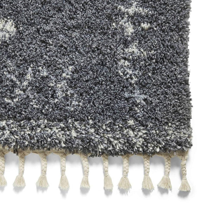 Aspen 1537 Modern Moroccan Berber Soft Plush Boho Shaggy Tassel Grey/Ivory Rug-Think Rugs-Rug Love - The Most Loved Rug Store