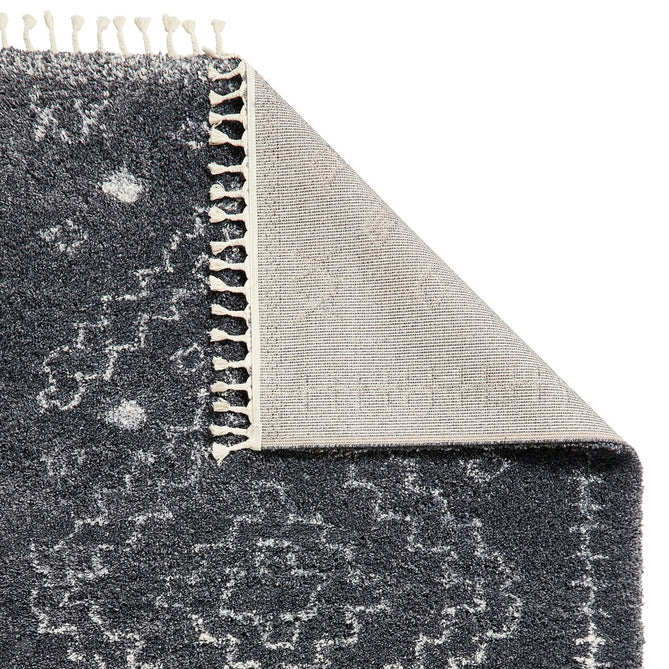 Aspen 1537 Modern Moroccan Berber Soft Plush Boho Shaggy Tassel Grey/Ivory Rug-Think Rugs-Rug Love - The Most Loved Rug Store