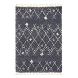 Aspen 1799 Modern Moroccan Berber Soft Plush Boho Shaggy Tassel Grey/Ivory Rug