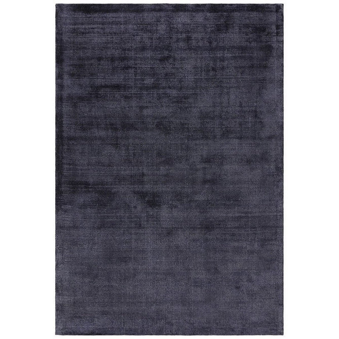 Aston Modern Plain Distressed Shimmer Hand-Woven Textured Loop Pile Viscose Flatweave Navy Rug-Asiatic Carpets-Rug Love - The Most Loved Rug Store