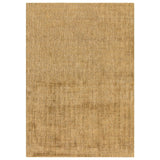 Aston Modern Plain Distressed Shimmer Hand-Woven Textured Loop Pile Viscose Flatweave Ochre Rug
