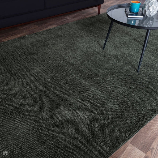 Aston Modern Plain Distressed Shimmer Hand-Woven Textured Viscose Flatweave Green Rug-Asiatic Carpets-Rug Love - The Most Loved Rug Store