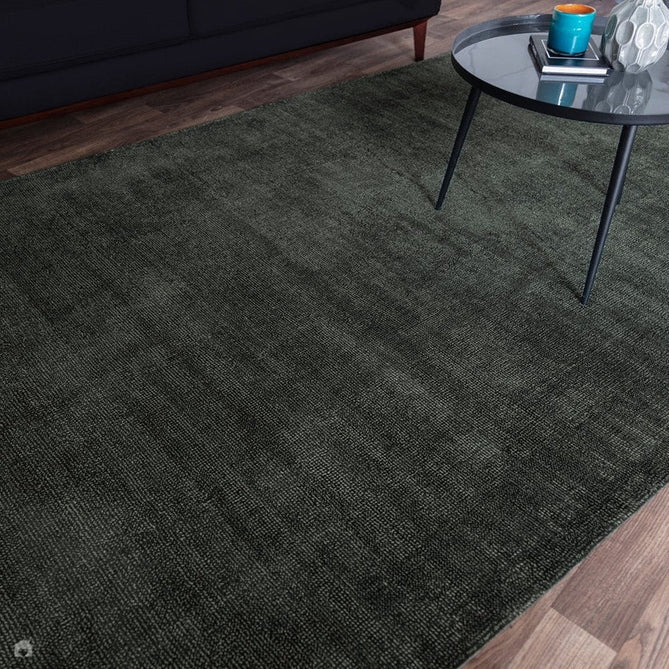 Aston Modern Plain Distressed Shimmer Hand-Woven Textured Viscose Flatweave Green Rug-Asiatic Carpets-Rug Love - The Most Loved Rug Store