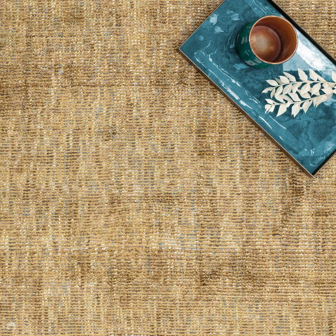 Aston Modern Plain Distressed Shimmer Hand-Woven Textured Viscose Flatweave Ochre Rug-Asiatic Carpets-Rug Love - The Most Loved Rug Store