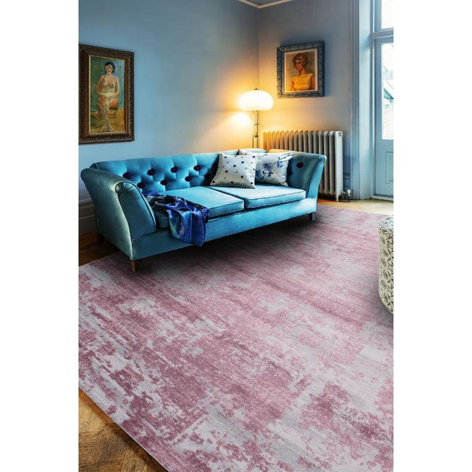 Astral AS05 Modern Abstract Distressed Shimmer Textured Soft-Touch Acrylic Heather/Pink/Light Grey/Cream Rug-Asiatic Carpets-Rug Love - The Most Loved Rug Store