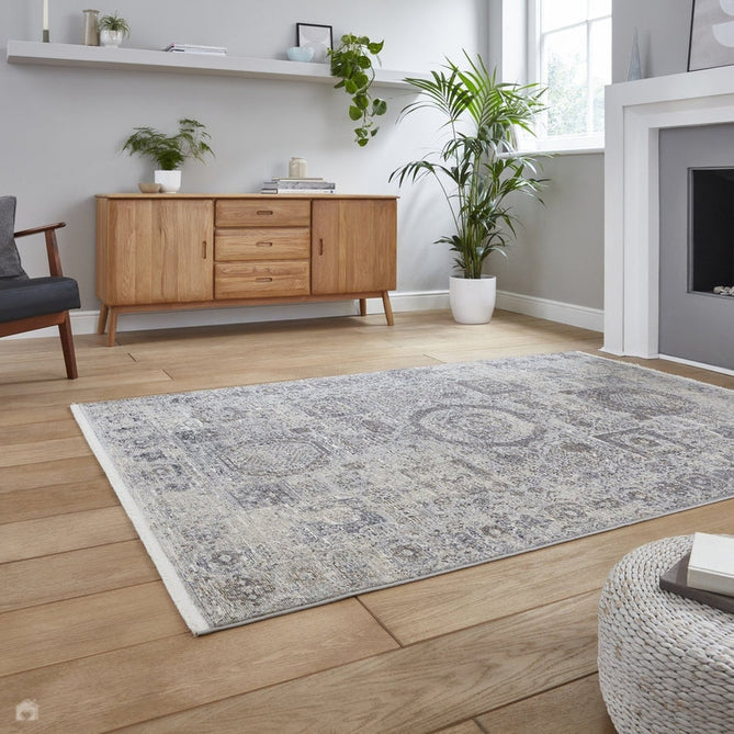 Athena 18599 Traditional Moroccan Vintage Distressed Grey Rug-Think Rugs-Rug Love - The Most Loved Rug Store