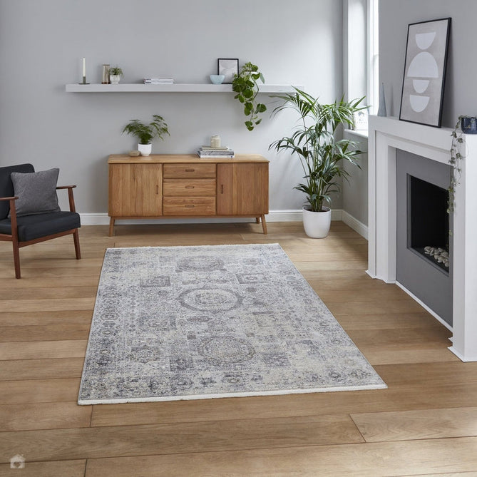 Athena 18599 Traditional Moroccan Vintage Distressed Grey Rug-Think Rugs-Rug Love - The Most Loved Rug Store