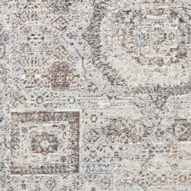 Athena 18599 Traditional Vintage Distressed Shimmer Medallion Border Soft-Touch Low Profile Short Pile Grey/Blue Rug-Think Rugs-Rug Love - The Most Loved Rug Store