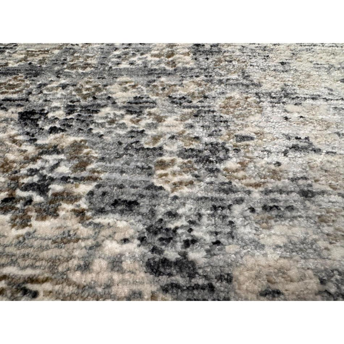 Athena 18739 Traditional Vintage Distressed Shimmer Medallion Border Soft-Touch Low Profile Short Pile Grey/Blue/Ivory/Taupe Rug-Think Rugs-Rug Love - The Most Loved Rug Store