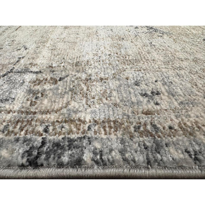 Athena 18739 Traditional Vintage Distressed Shimmer Medallion Border Soft-Touch Low Profile Short Pile Grey/Blue/Ivory/Taupe Rug-Think Rugs-Rug Love - The Most Loved Rug Store