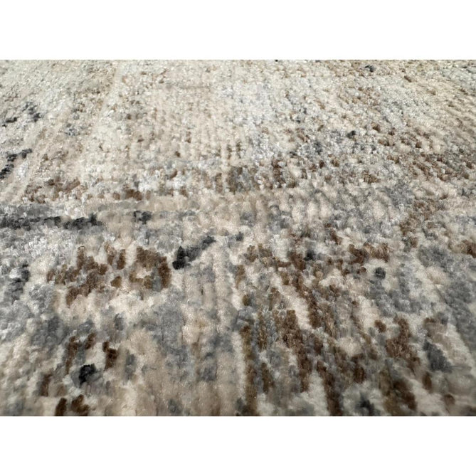 Athena 18739 Traditional Vintage Distressed Shimmer Medallion Border Soft-Touch Low Profile Short Pile Grey/Blue/Ivory/Taupe Rug-Think Rugs-Rug Love - The Most Loved Rug Store