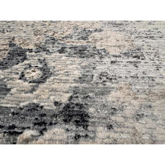 Athena 18739 Traditional Vintage Distressed Shimmer Medallion Border Soft-Touch Low Profile Short Pile Grey/Blue/Ivory/Taupe Rug-Think Rugs-Rug Love - The Most Loved Rug Store