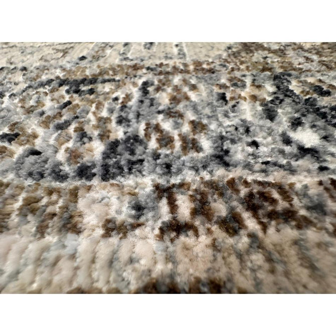 Athena 18739 Traditional Vintage Distressed Shimmer Medallion Border Soft-Touch Low Profile Short Pile Grey/Blue/Ivory/Taupe Rug-Think Rugs-Rug Love - The Most Loved Rug Store