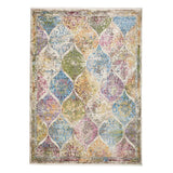 Athena 24021 Traditional Moroccan Tile Vintage Distressed Multicolour/Green/Blue/Pink Rug