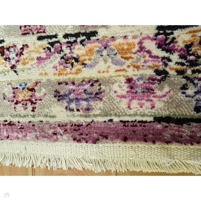 Athena 24023 Traditional Moroccan Medallion Border Vintage Distressed Multicolour/Pink/Blue/Beige Rug-Think Rugs-Rug Love - The Most Loved Rug Store