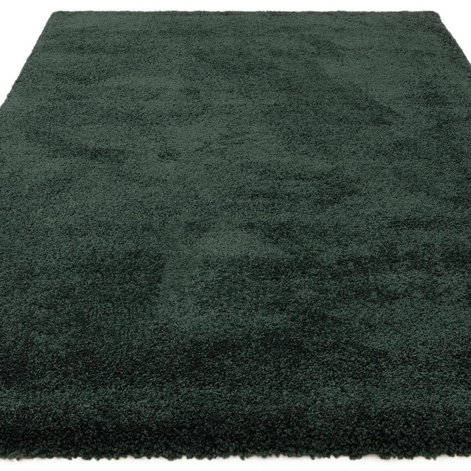 Atlas Plush Plain Soft Polypropylene Shaggy Forest Green Rug-Asiatic Carpets-Rug Love - The Most Loved Rug Store