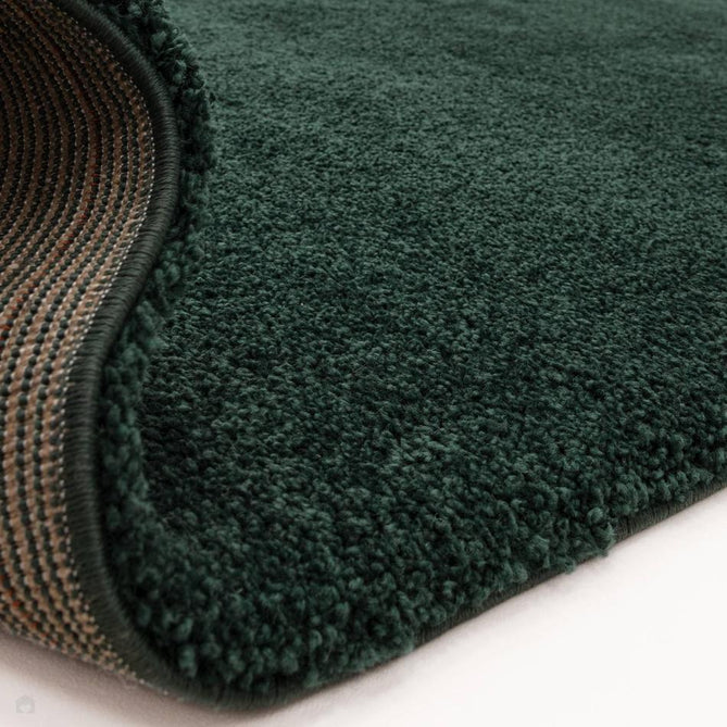 Atlas Plush Plain Soft Polypropylene Shaggy Forest Green Rug-Asiatic Carpets-Rug Love - The Most Loved Rug Store