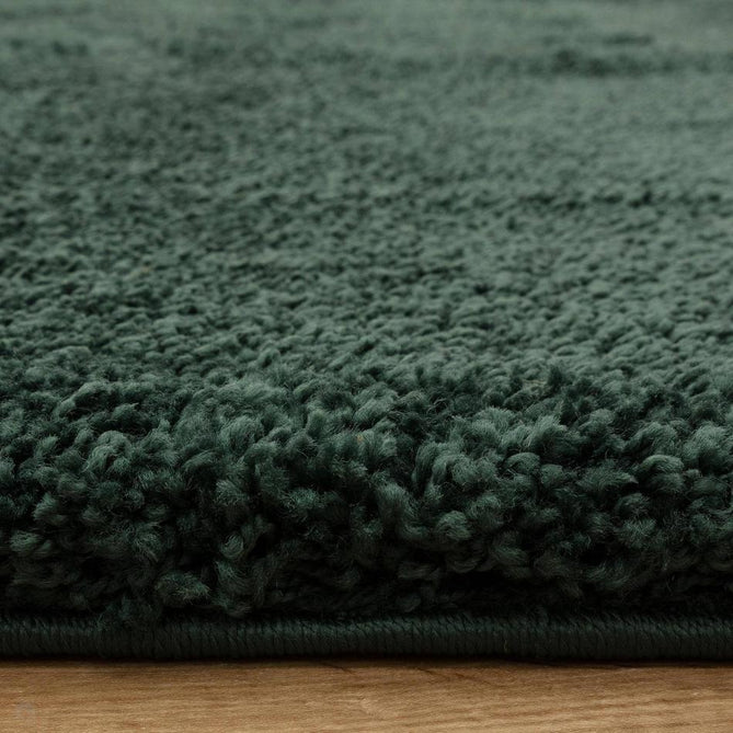 Atlas Plush Plain Soft Polypropylene Shaggy Forest Green Rug-Asiatic Carpets-Rug Love - The Most Loved Rug Store