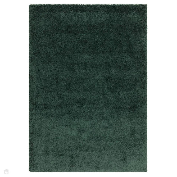 Atlas Plush Plain Soft Polypropylene Shaggy Forest Green Rug-Asiatic Carpets-Rug Love - The Most Loved Rug Store