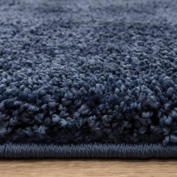 Atlas Plush Plain Soft Polypropylene Shaggy Navy Rug-Asiatic Carpets-Rug Love - The Most Loved Rug Store