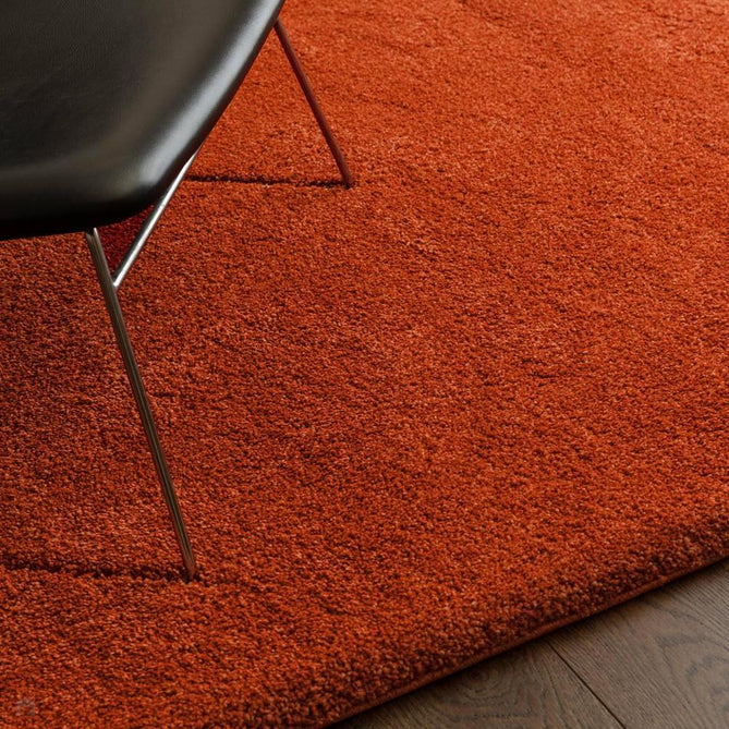 Atlas Plush Plain Soft Polypropylene Shaggy Orange Rug-Asiatic Carpets-Rug Love - The Most Loved Rug Store