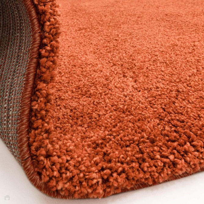 Atlas Plush Plain Soft Polypropylene Shaggy Orange Rug-Asiatic Carpets-Rug Love - The Most Loved Rug Store