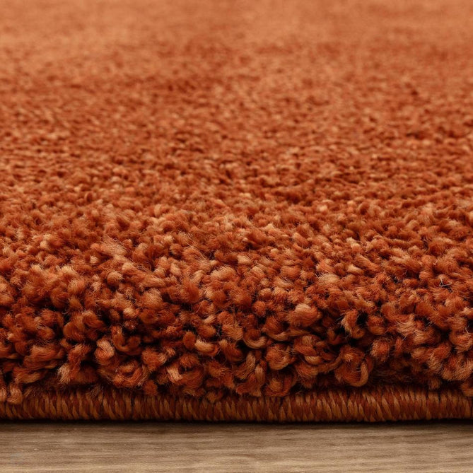 Atlas Plush Plain Soft Polypropylene Shaggy Orange Rug-Asiatic Carpets-Rug Love - The Most Loved Rug Store