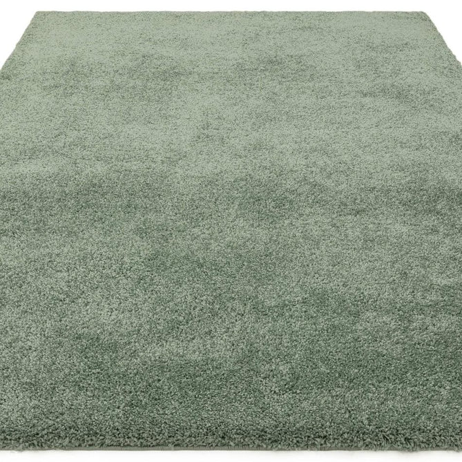 Atlas Plush Plain Soft Polypropylene Shaggy Sage Rug-Asiatic Carpets-Rug Love - The Most Loved Rug Store