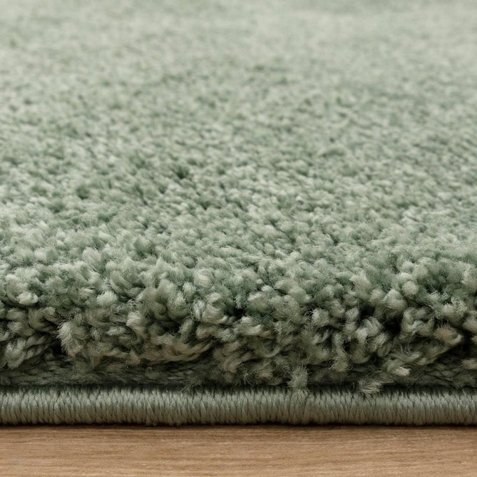 Atlas Plush Plain Soft Polypropylene Shaggy Sage Rug-Asiatic Carpets-Rug Love - The Most Loved Rug Store