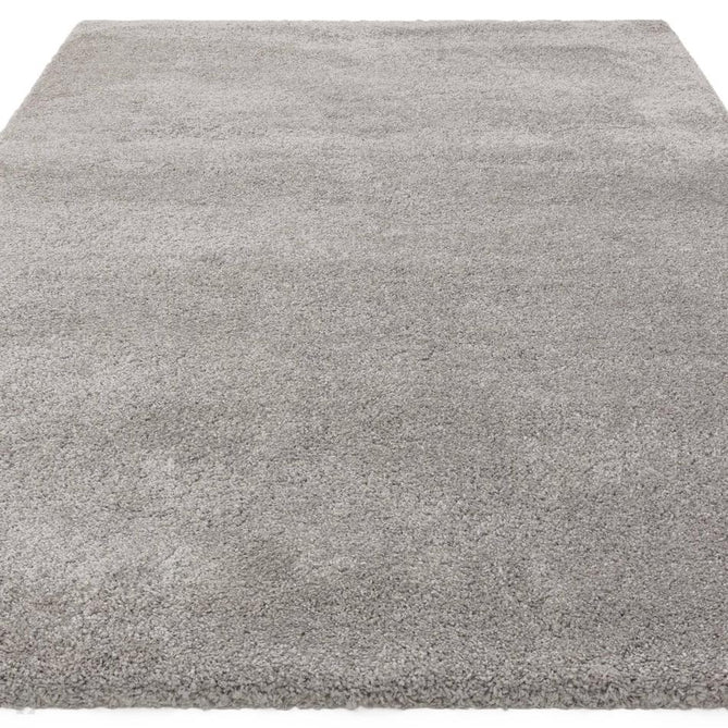 Atlas Plush Plain Soft Polypropylene Shaggy Silver Rug-Asiatic Carpets-Rug Love - The Most Loved Rug Store