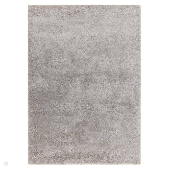 Atlas Plush Plain Soft Polypropylene Shaggy Silver Rug-Asiatic Carpets-Rug Love - The Most Loved Rug Store