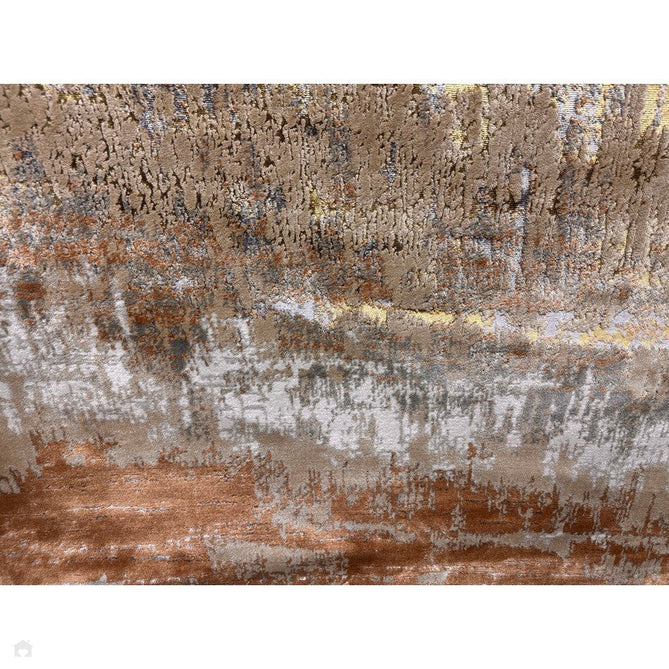 Aurora AU01 Dune Modern Abstract Distressed Marbled Metallic Shimmer Textured High-Density Soft Smooth Low Profile Polyblend Short-Pile Bronze/Gold/Rust Terracotta/Beige/Grey/Cream Rug-Asiatic Carpets-Rug Love - The Most Loved Rug Store