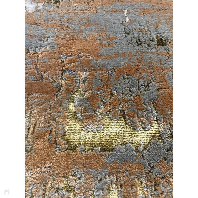 Aurora AU01 Dune Modern Abstract Distressed Marbled Metallic Shimmer Textured High-Density Soft Smooth Low Profile Polyblend Short-Pile Bronze/Gold/Rust Terracotta/Beige/Grey/Cream Rug-Asiatic Carpets-Rug Love - The Most Loved Rug Store