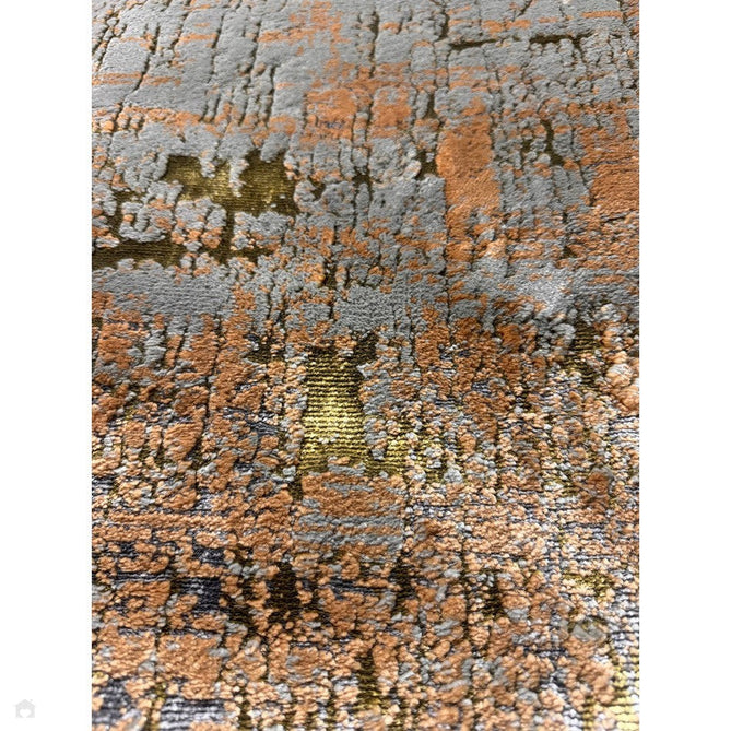 Aurora AU01 Dune Modern Abstract Distressed Marbled Metallic Shimmer Textured High-Density Soft Smooth Low Profile Polyblend Short-Pile Bronze/Gold/Rust Terracotta/Beige/Grey/Cream Rug-Asiatic Carpets-Rug Love - The Most Loved Rug Store